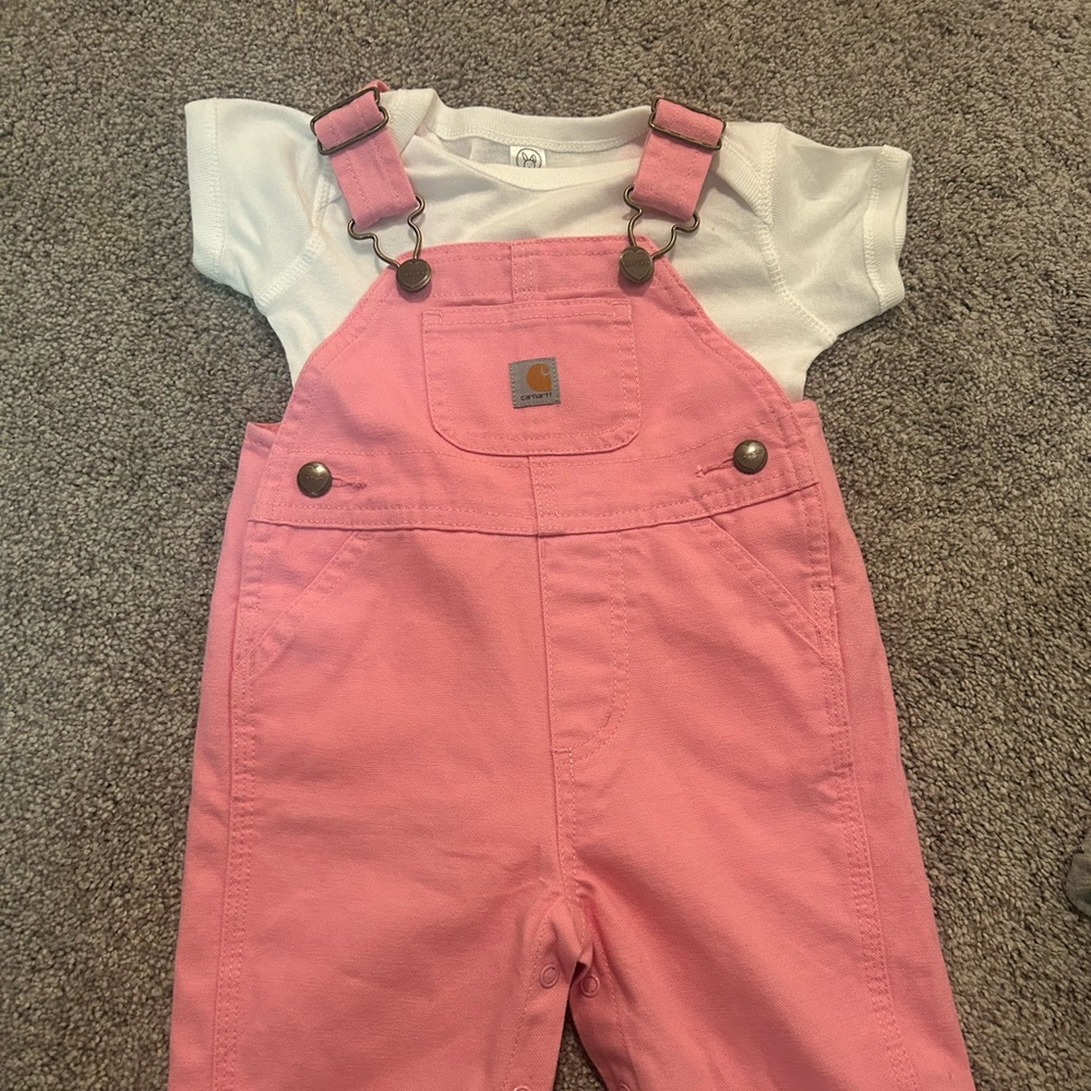 Carhartt Pink Baby Overalls